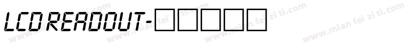 Lcd Readout字体转换